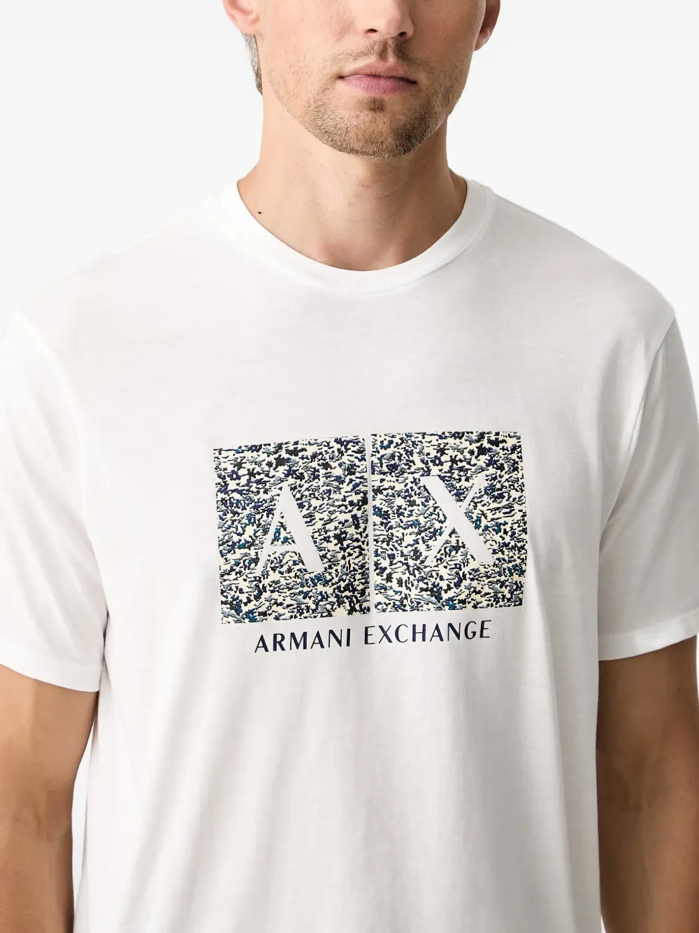Armani Exchange T-shirt met logoprint Wit