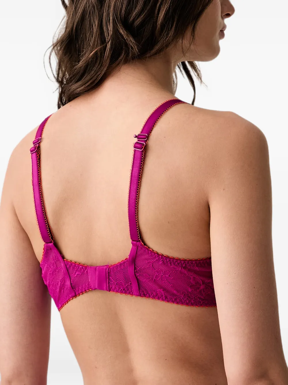 Chantelle Bh met kanten overslag en beugel Roze
