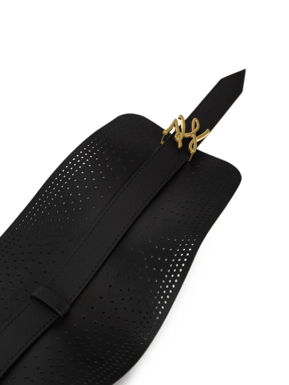 Karl Lagerfeld K Autograph tailleriem met geperforeerde details Zwart