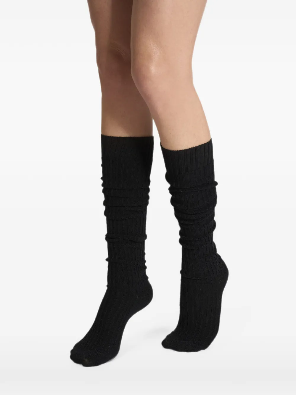 Wolford Geribbelde sokken Zwart