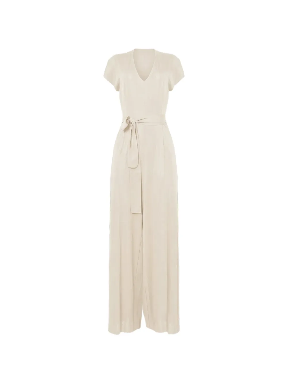 Wolford Belted Wide-leg Jumpsuit In Neutral