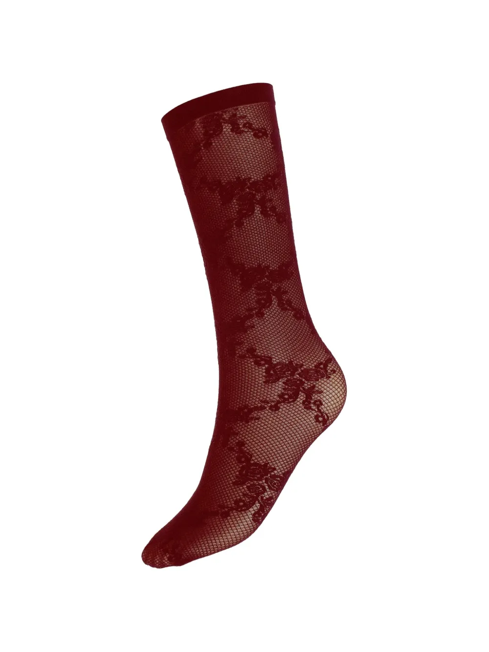Wolford Calzini in pizzo a fiori - Rosso