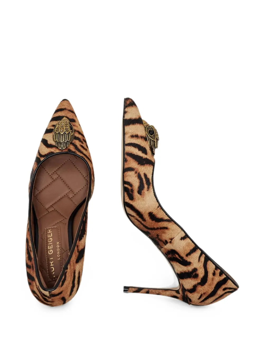 Kurt Geiger London Belgravia Eagle animal-print pumps Bruin