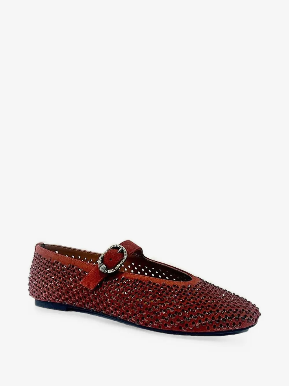 Mayfair crystal-embellished buckle-fastening ballet flats