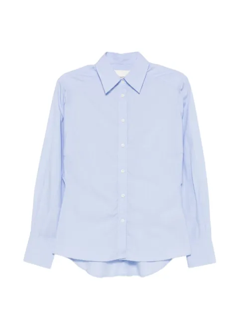 Closed pleated-back cotton shirt
