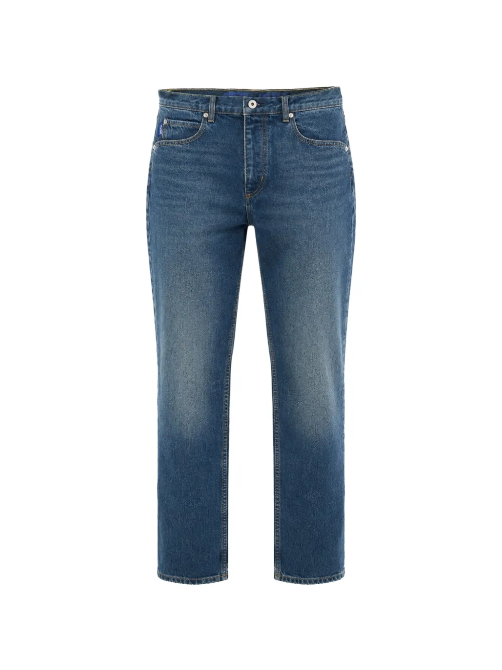 HUGO faded-effect straight-leg jeans - Blu