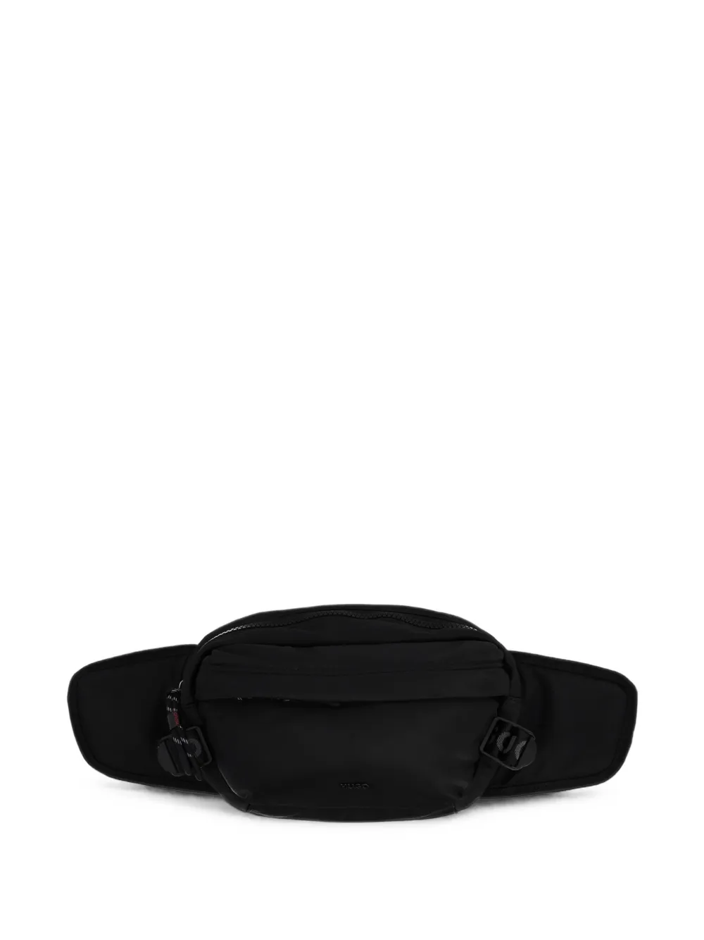 HUGO logo-patch zip-fastening belt bag - Nero
