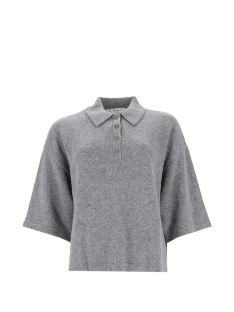 FRAME Fein gestrickter Polo-Pullover