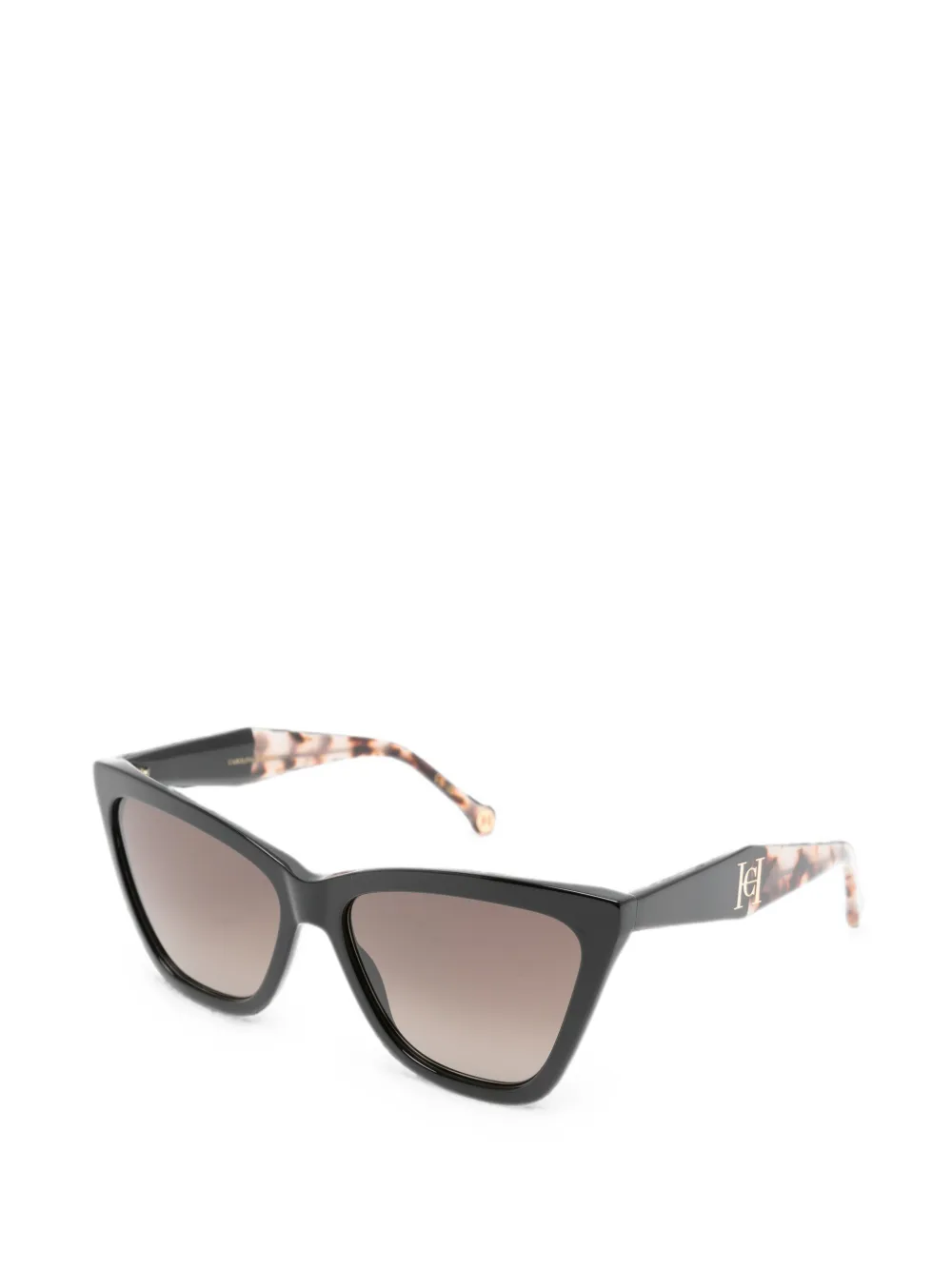 Carolina Herrera logo-plaque cat-eye sunglasses Zwart