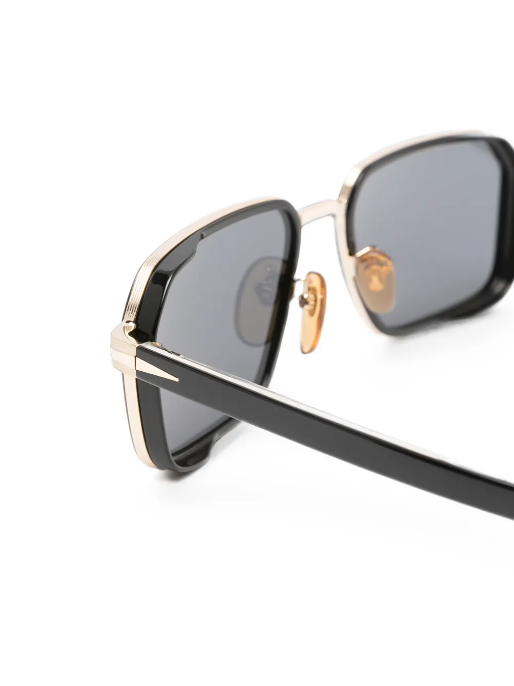 Eyewear by David Beckham Zonnebril met geometrisch montuur Zwart