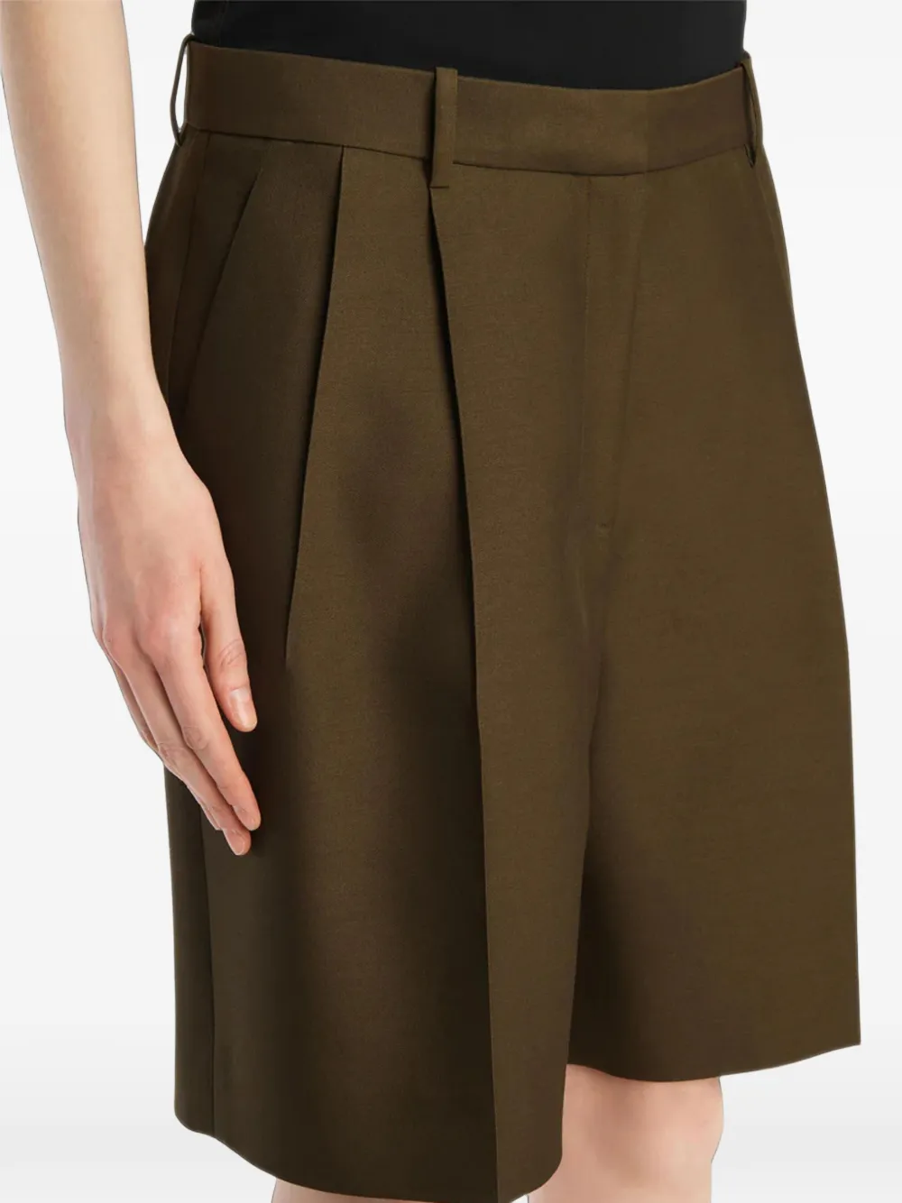 KHAITE Auggie shorts Groen