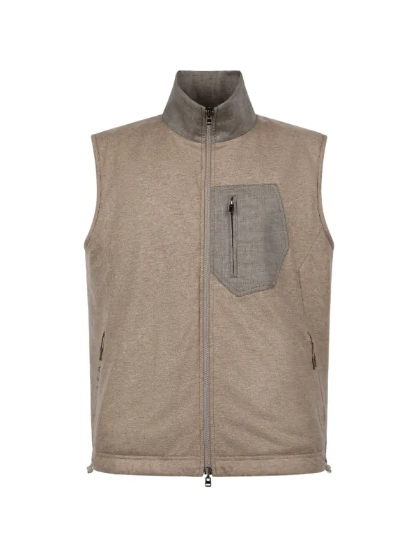 Sease Explorer Padded Gilet in Brown
