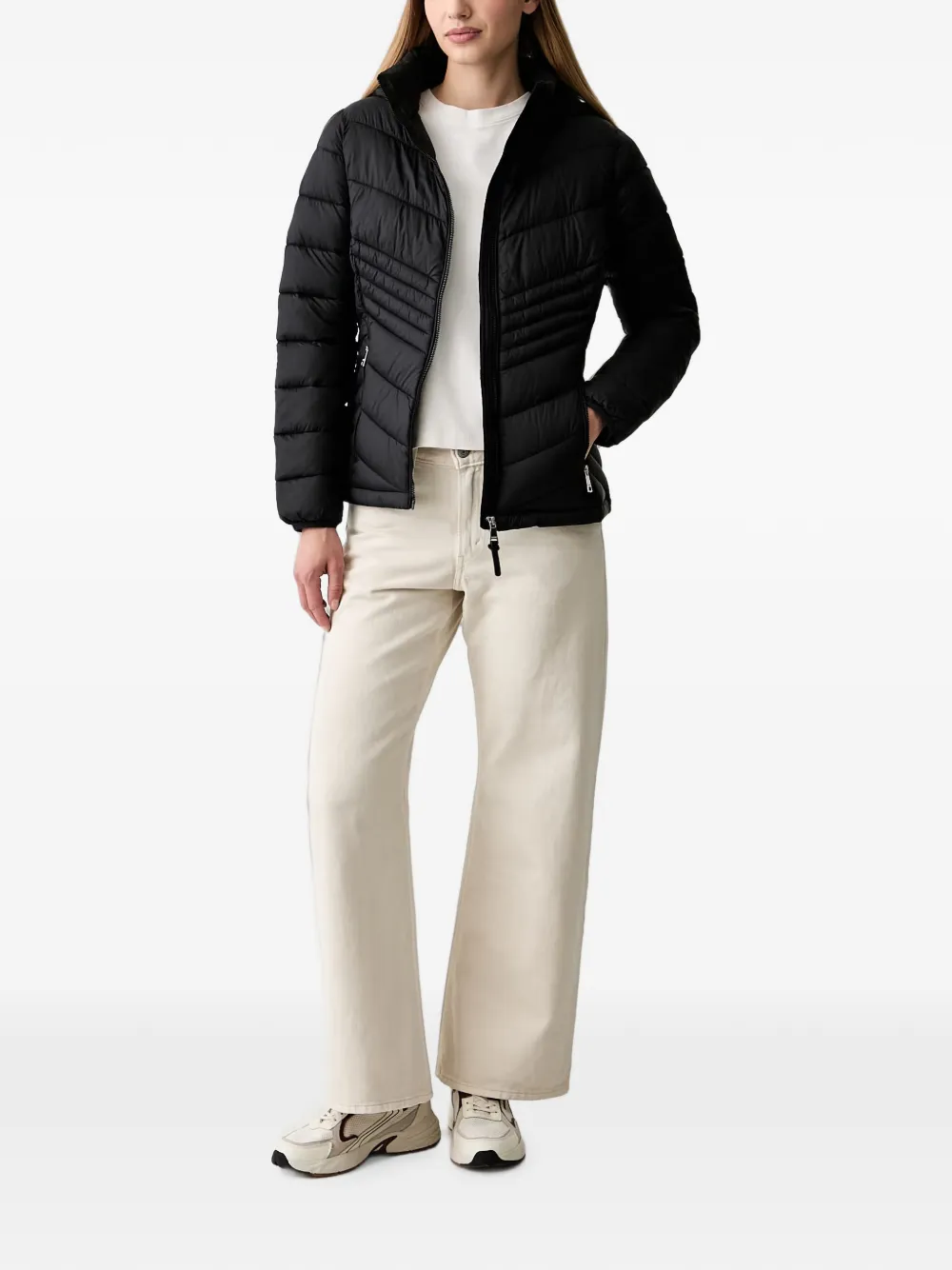 DKNY Gevoerd jack met capuchon Zwart