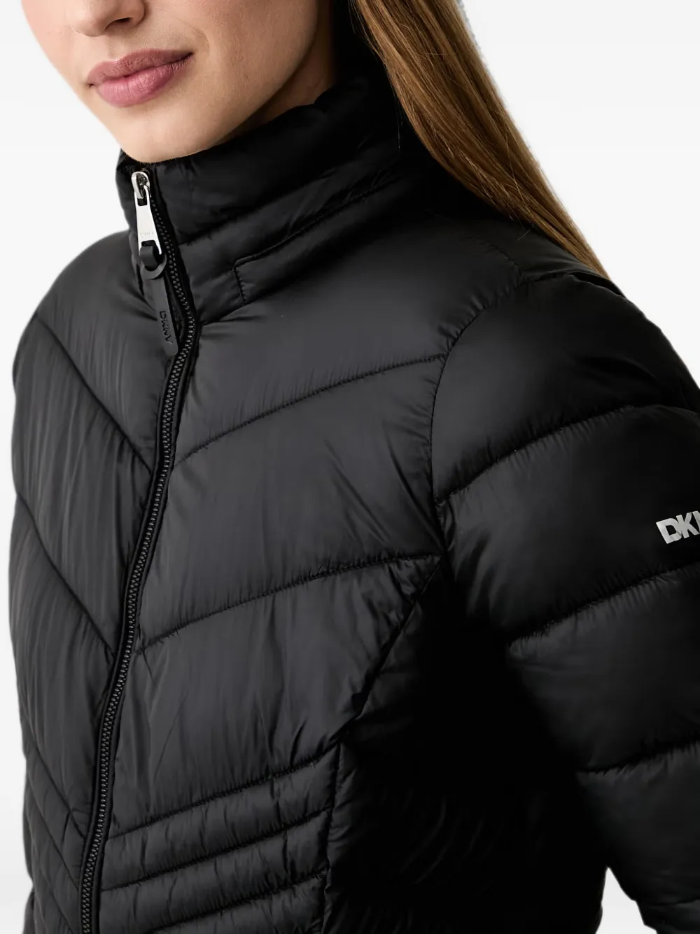 DKNY Gevoerd jack met capuchon Zwart