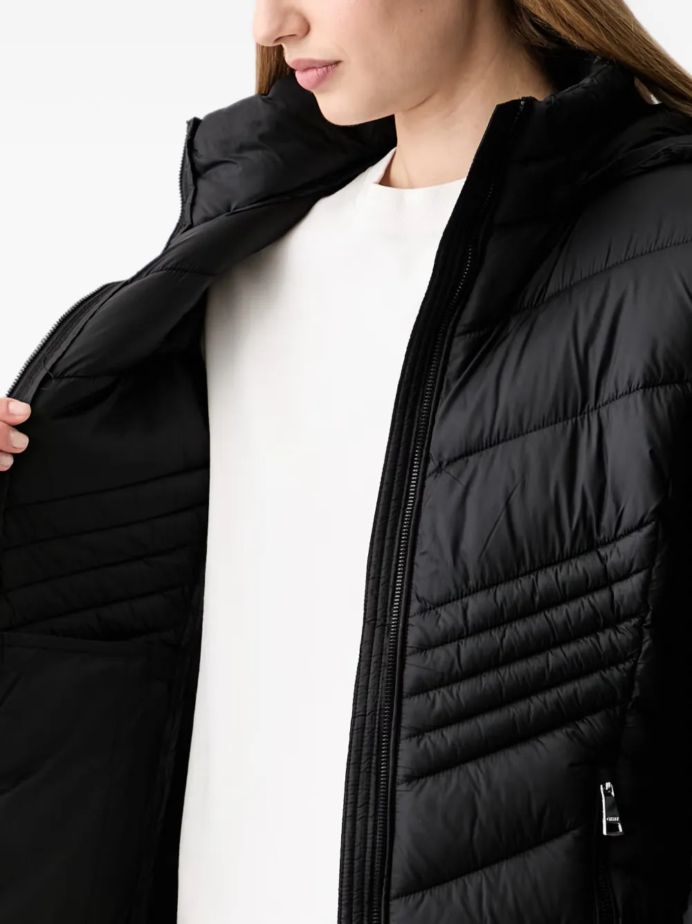 DKNY Gevoerd jack met capuchon Zwart