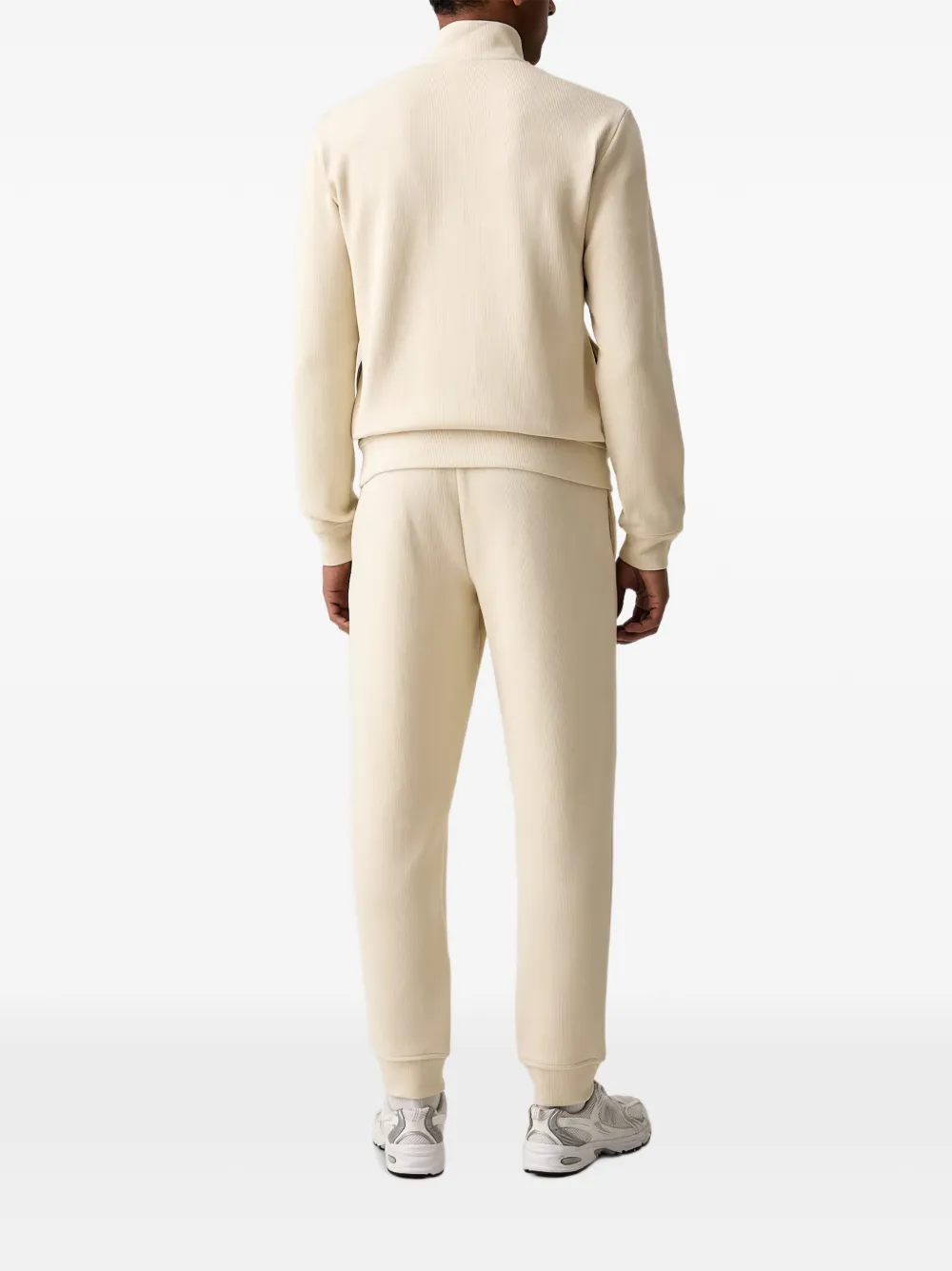 Ea7 Emporio Armani Trui met logopatch Beige