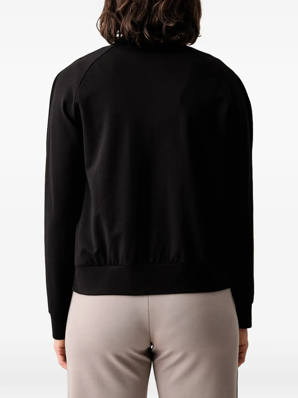 Ea7 Emporio Armani Jack met raglan mouwen en logoplakkaat Zwart
