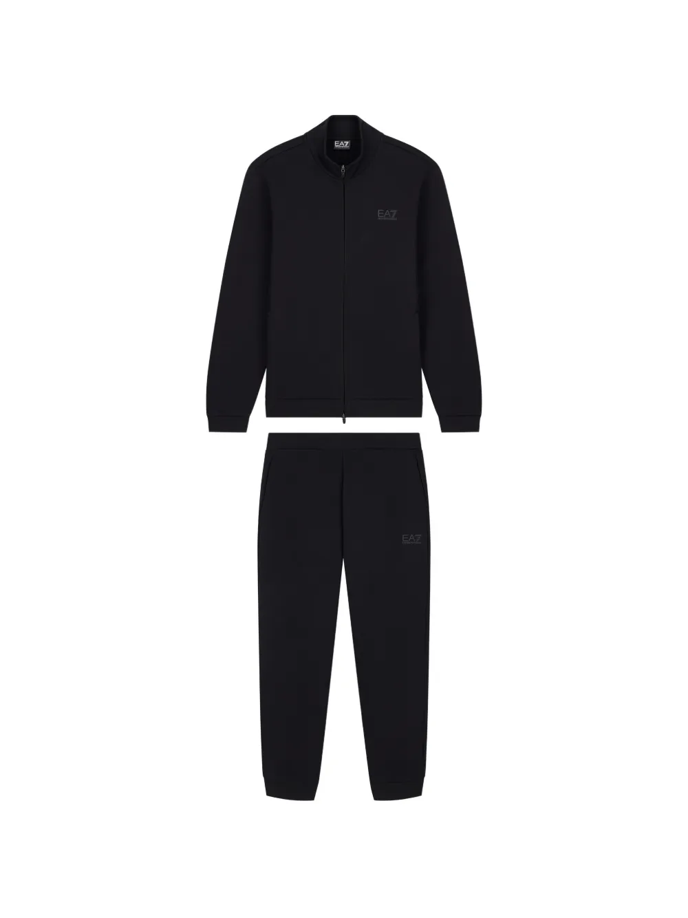 Ea7 Emporio Armani logo-print zip-up tracksuit - Nero