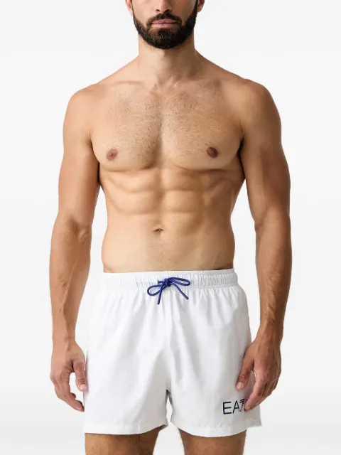 Ea7 Emporio Armani logo-print drawstring swim shorts