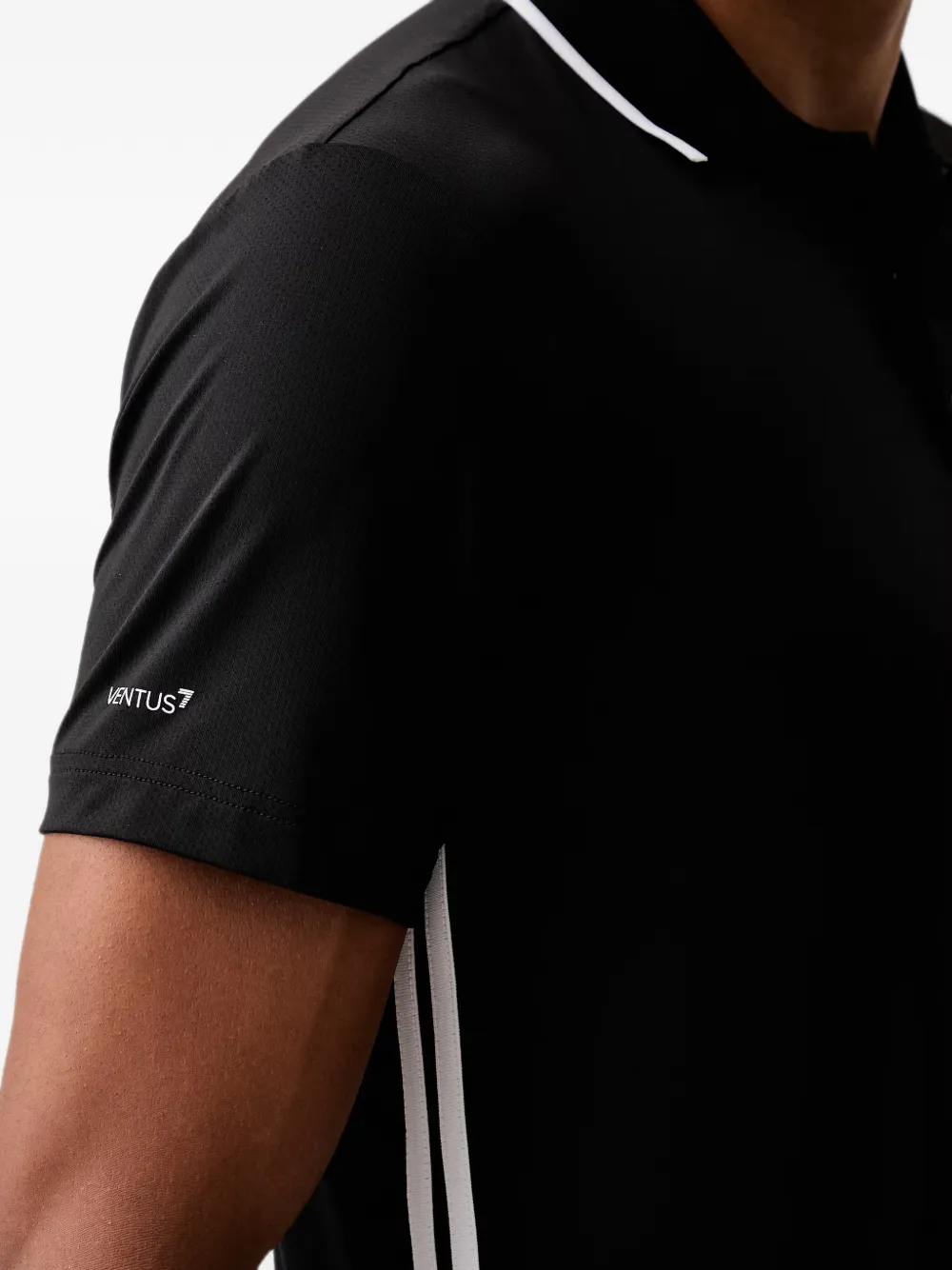Ea7 Emporio Armani Ventus7 logo-print polo shirt Zwart