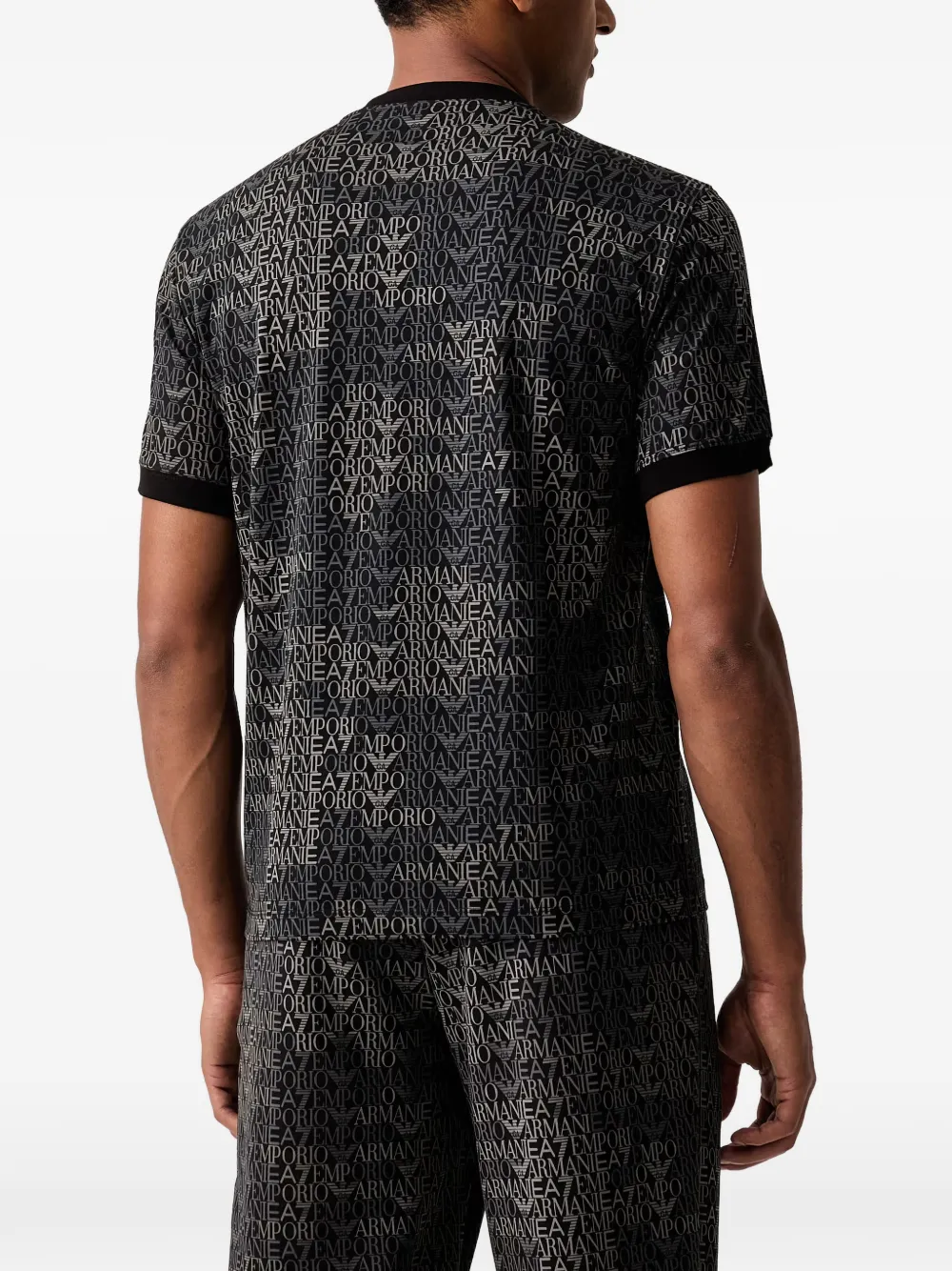 Ea7 Emporio Armani T-shirt met logoprint Zwart