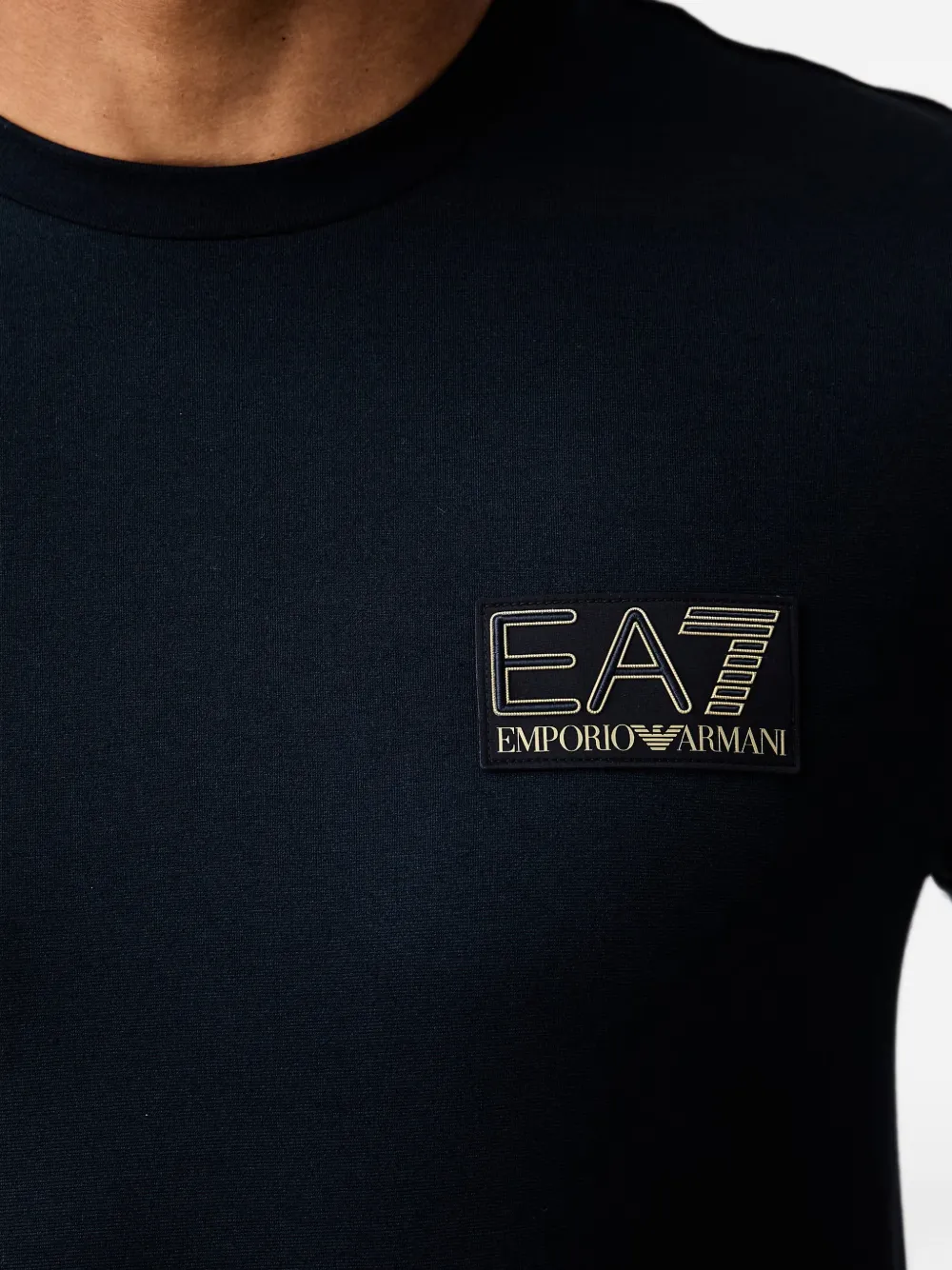 Ea7 Emporio Armani T-shirt met logodetail Blauw