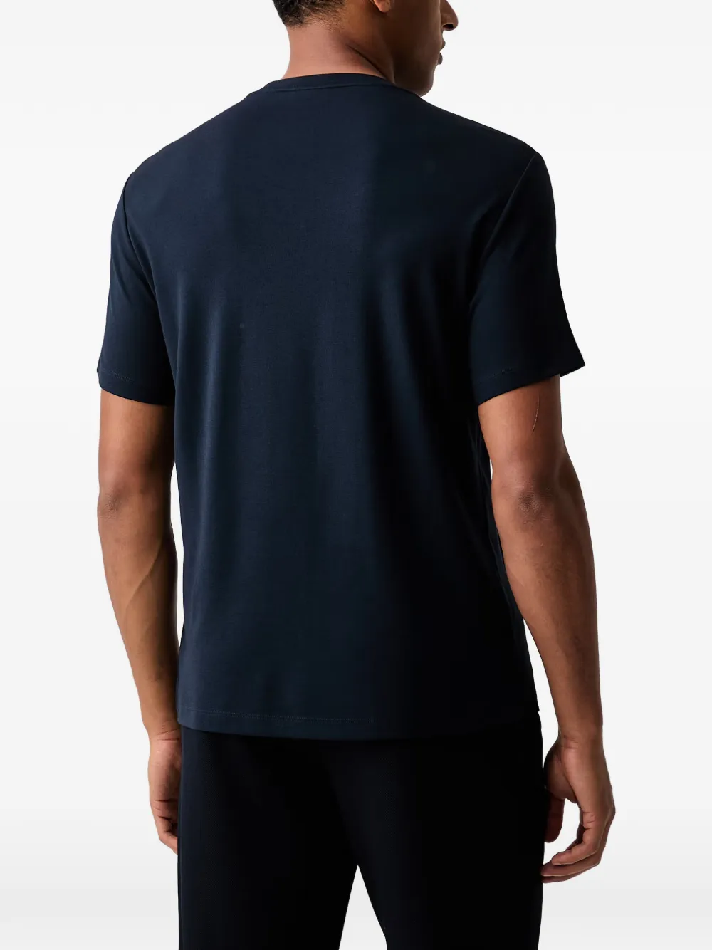 Ea7 Emporio Armani T-shirt met logodetail Blauw