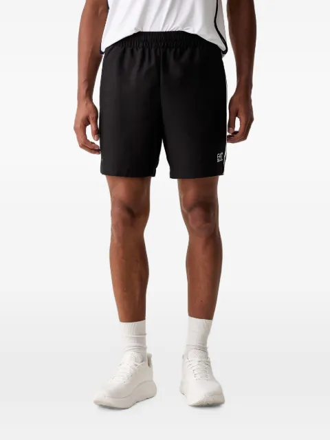 Ea7 Emporio Armani logo-print stripe-detail shorts
