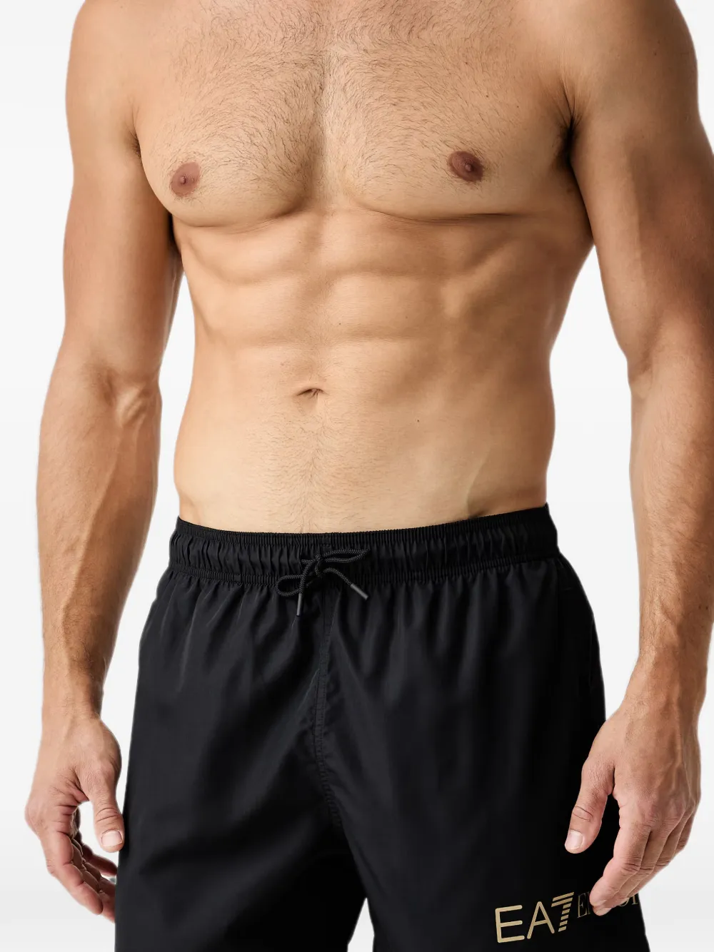 Ea7 Emporio Armani Zwembroek met logodetail Zwart