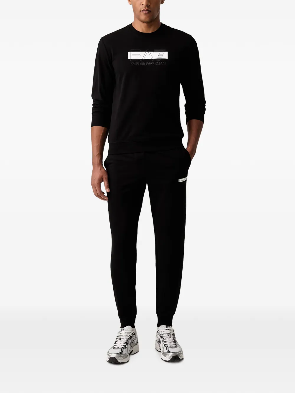 Ea7 Emporio Armani Trainingspak met logoprint Zwart