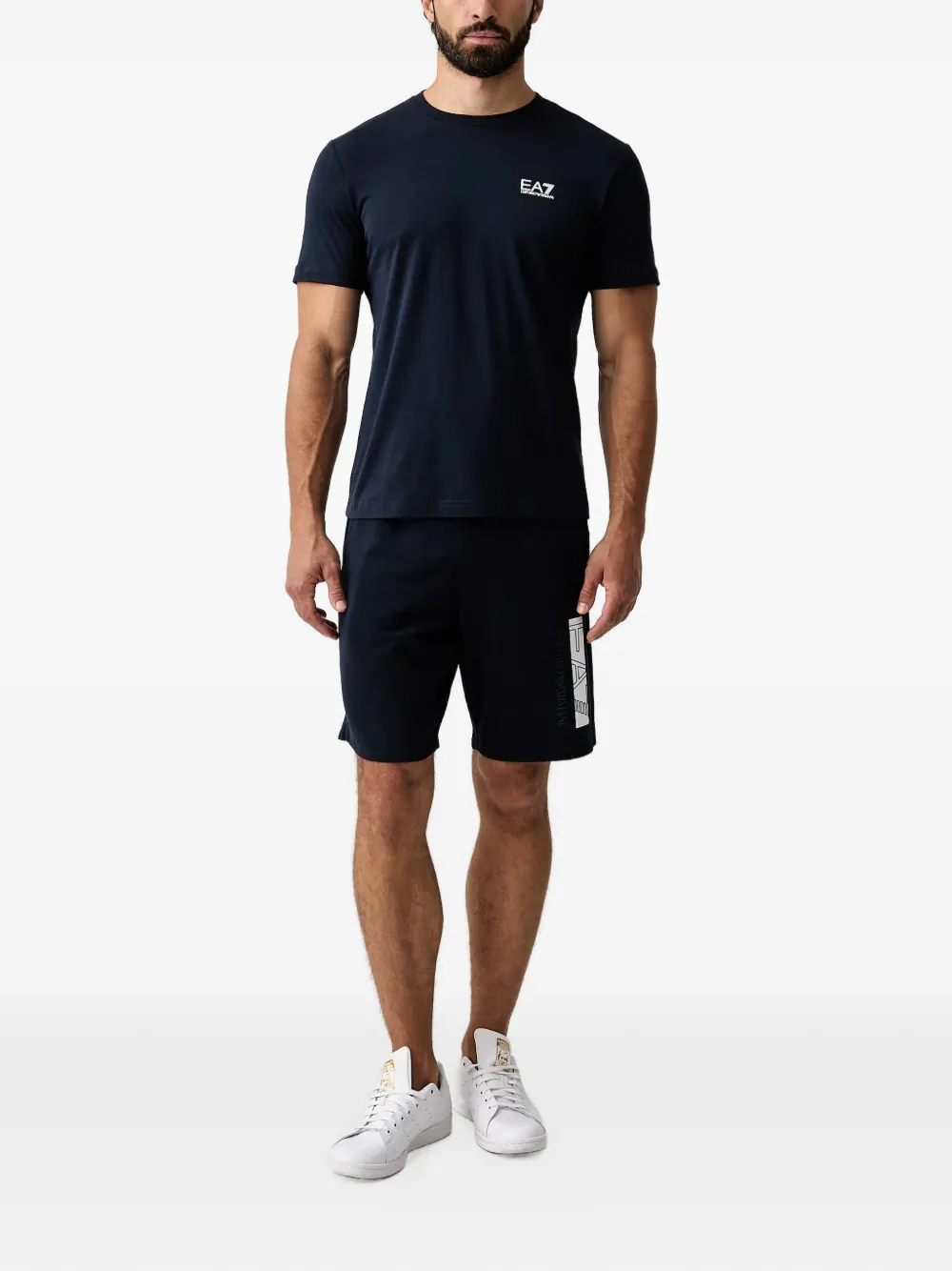 Ea7 Emporio Armani Shorts met elastische taille Blauw