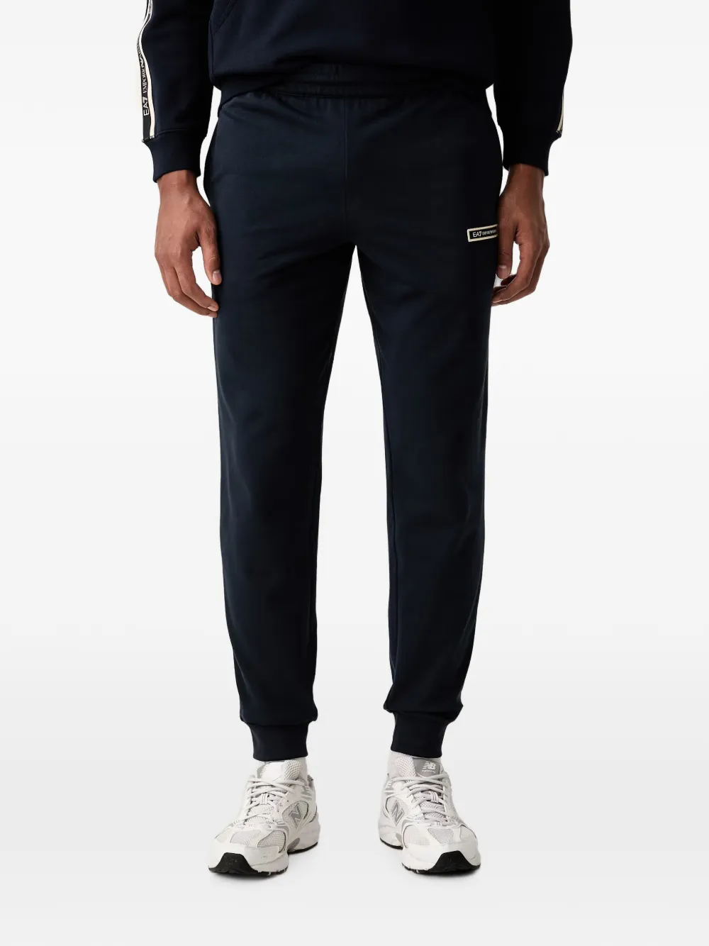 Ea7 Emporio Armani logo-tape track pants - Blau