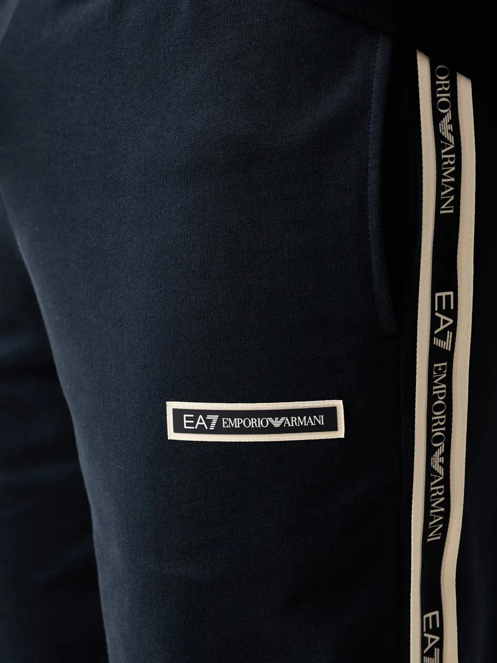 Ea7 Emporio Armani Trainingsbroek met logoband Blauw
