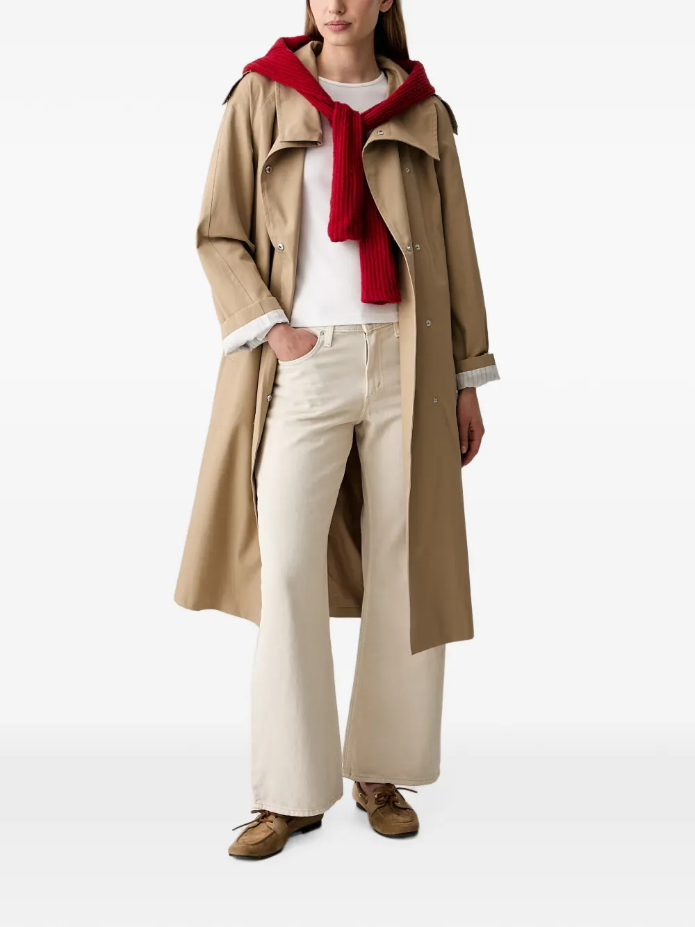 DKNY Trenchcoat met ceintuur Beige