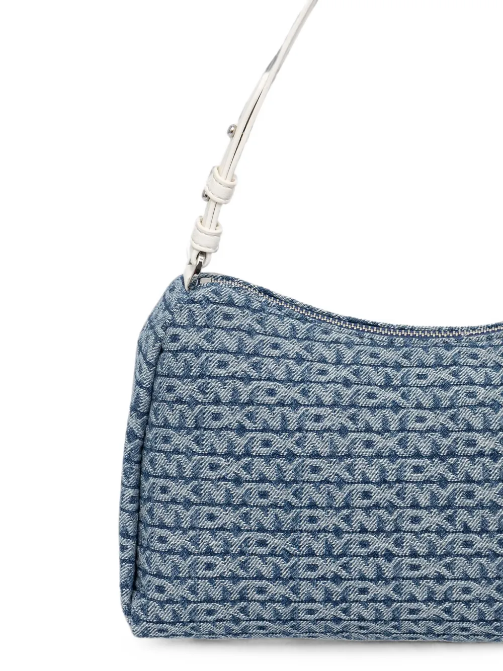 DKNY Denim shopper met monogram logo Blauw