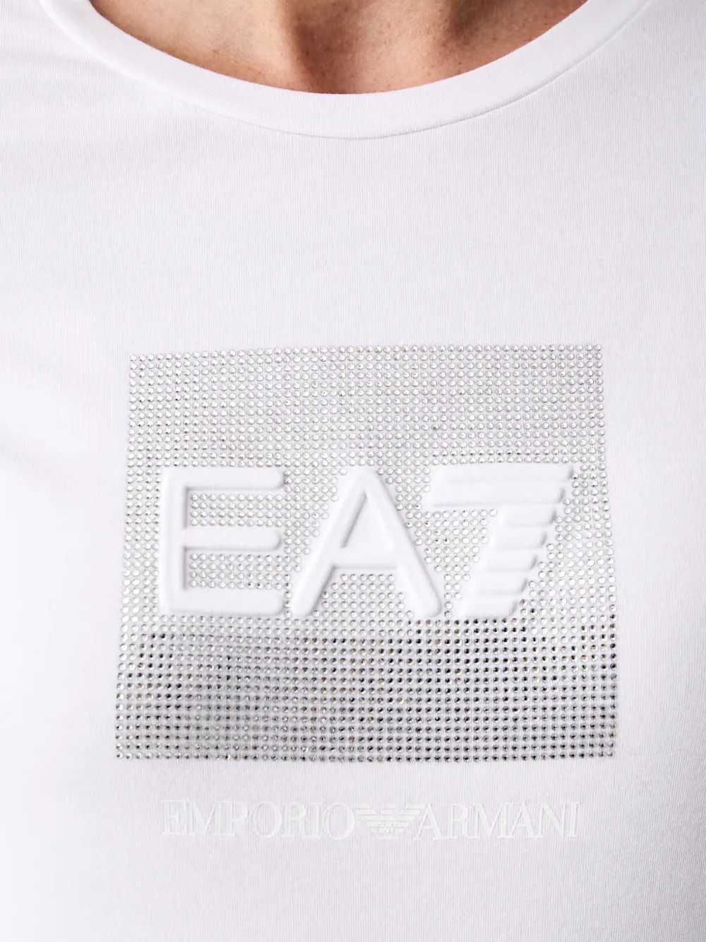 Ea7 Emporio Armani T-shirt met ronde hals Wit