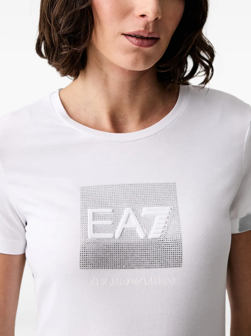 Ea7 Emporio Armani T-shirt met ronde hals Wit