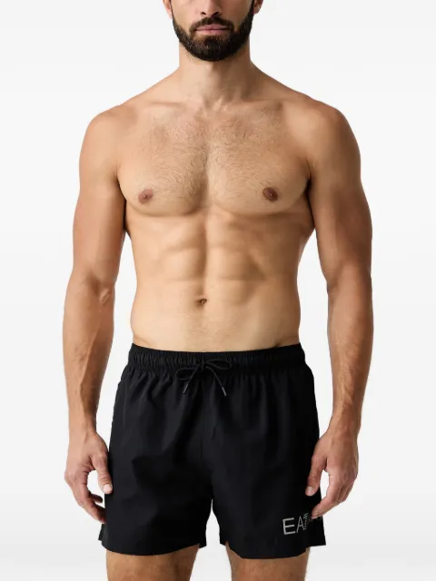 Ea7 Emporio Armani logo-print swim shorts