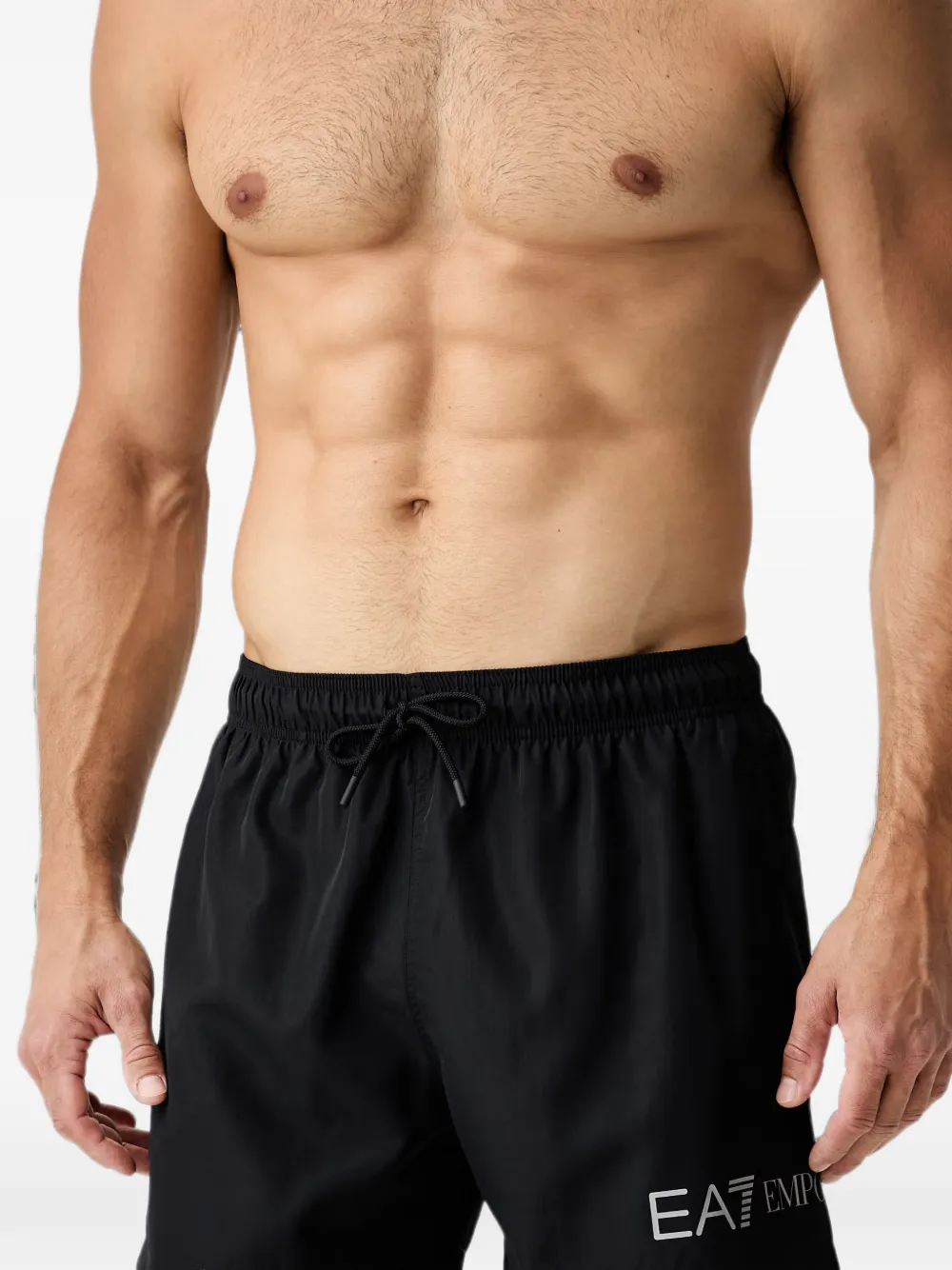 Ea7 Emporio Armani Zwembroek met logoprint Zwart