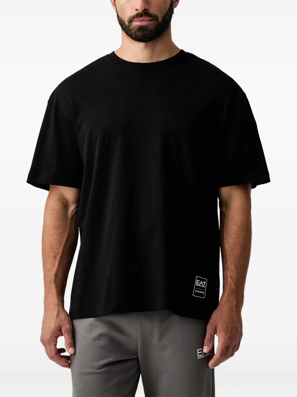 Ea7 Emporio Armani logo-patch T-shirt - Nero