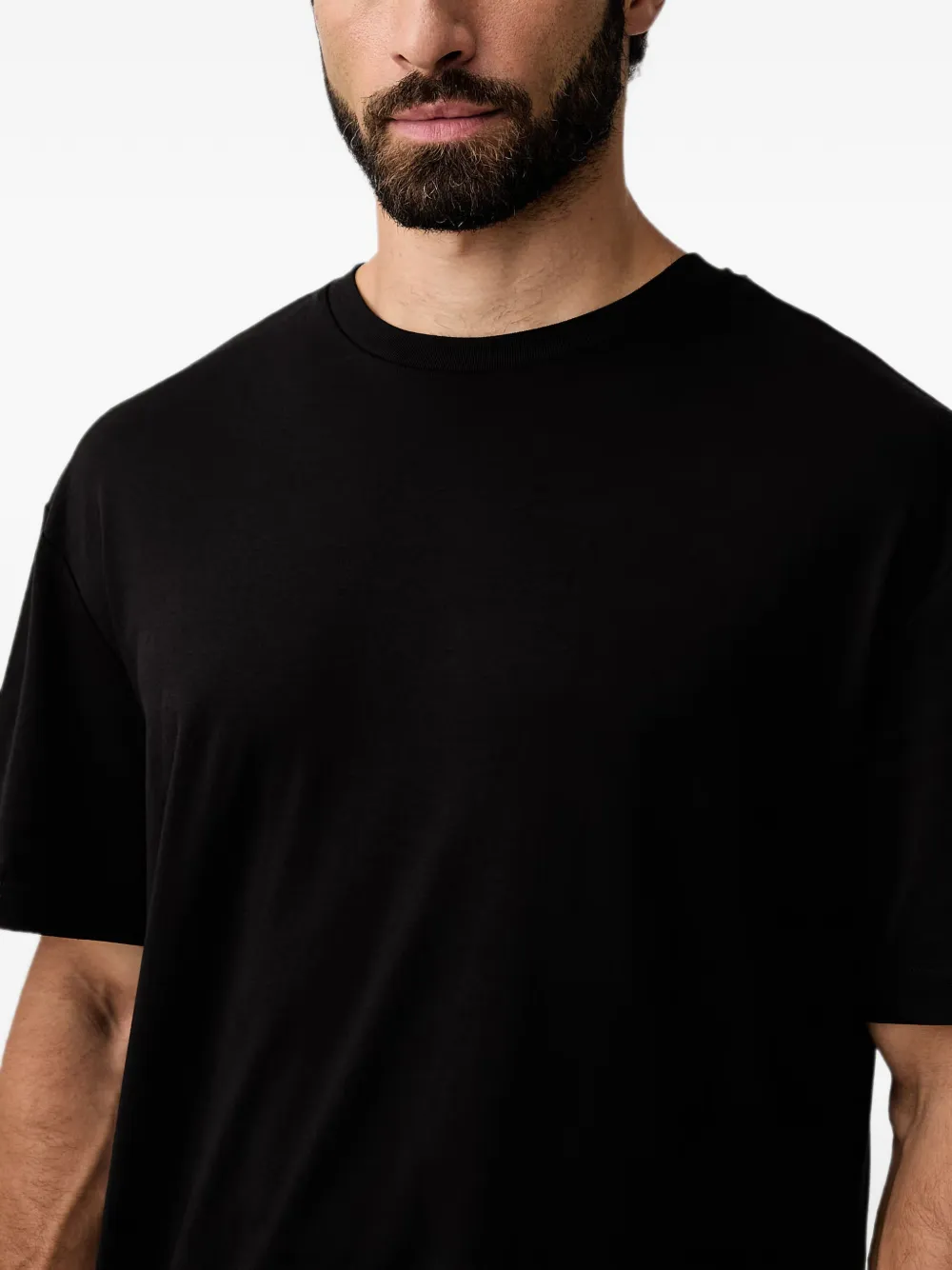 Ea7 Emporio Armani T-shirt met logopatch Zwart