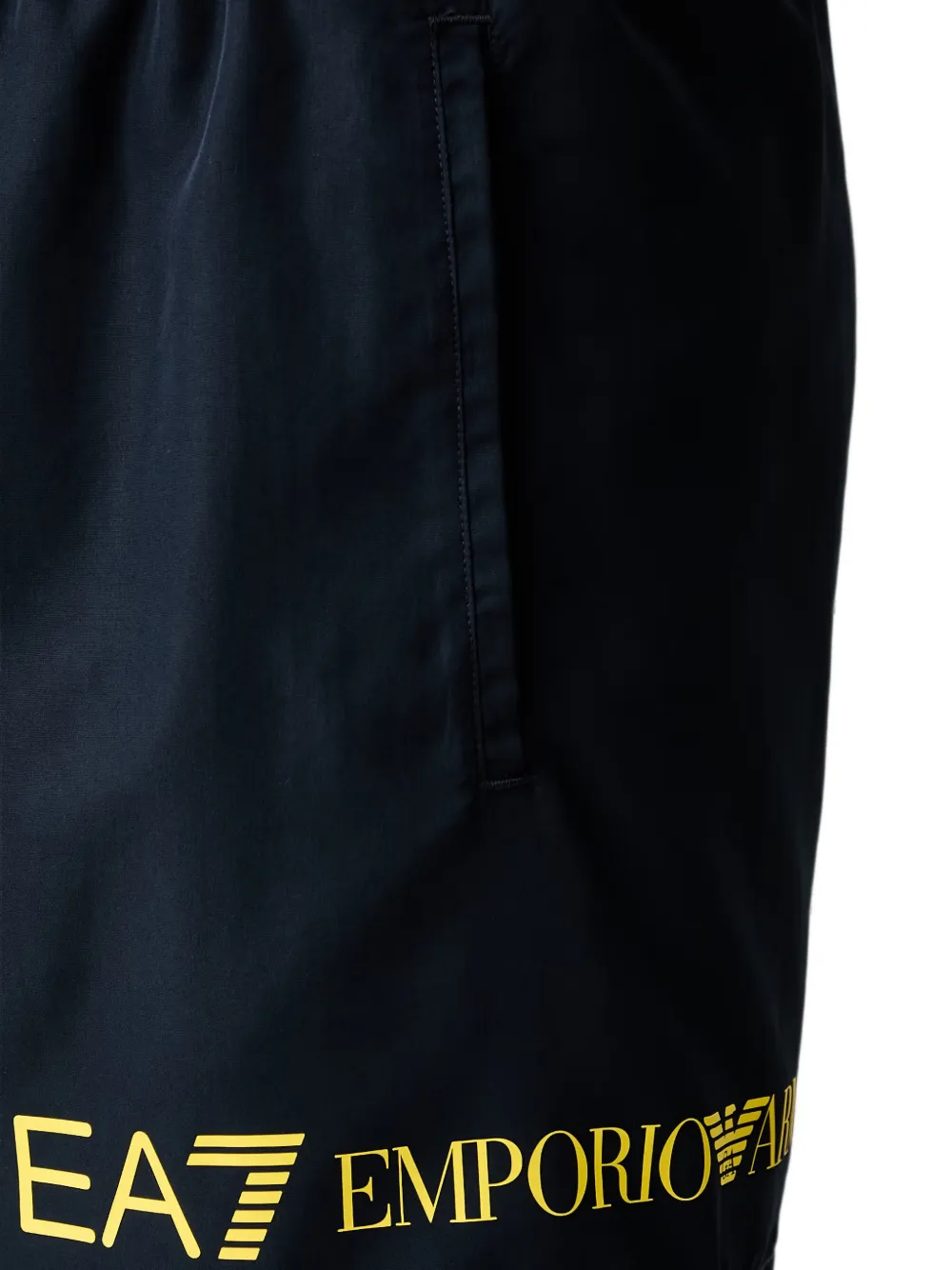 Ea7 Emporio Armani Zwembroek met logoprint en trekkoord Blauw