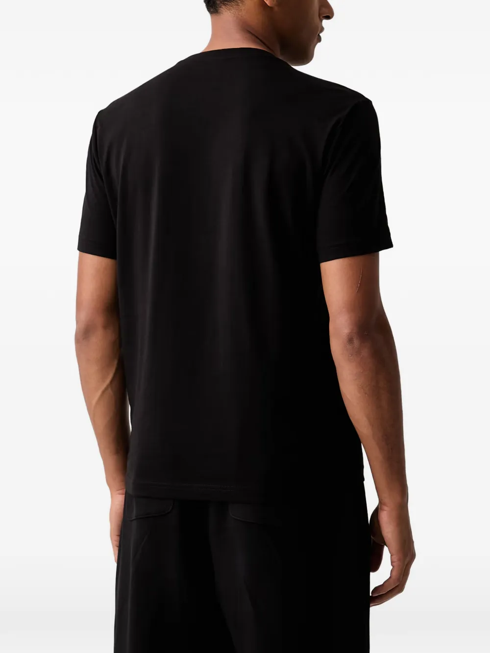 Ea7 Emporio Armani T-shirt met logopatch Zwart