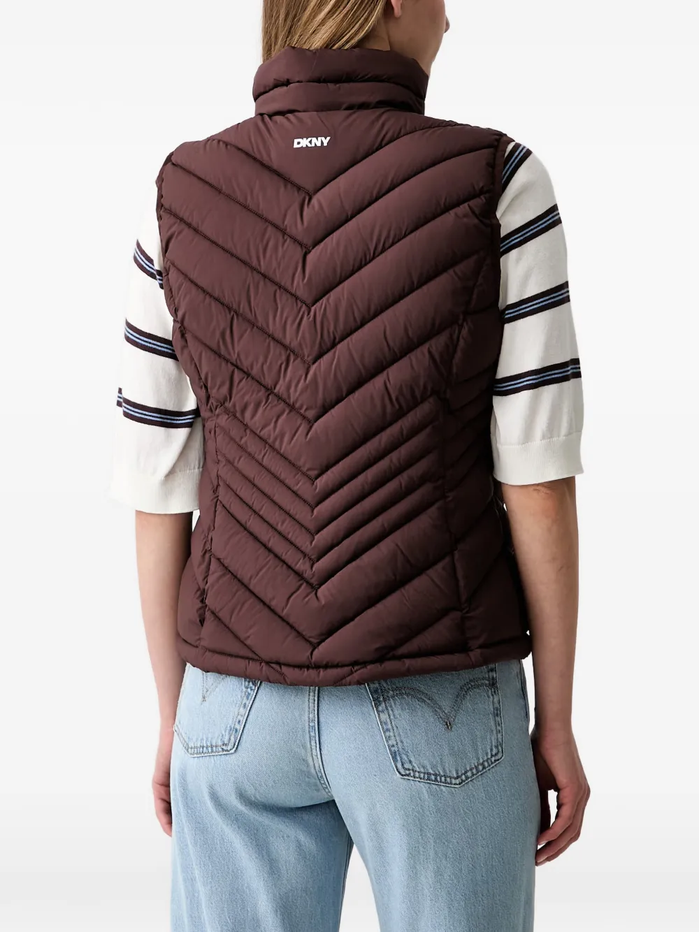 DKNY Gewatteerde bodywarmer Bruin