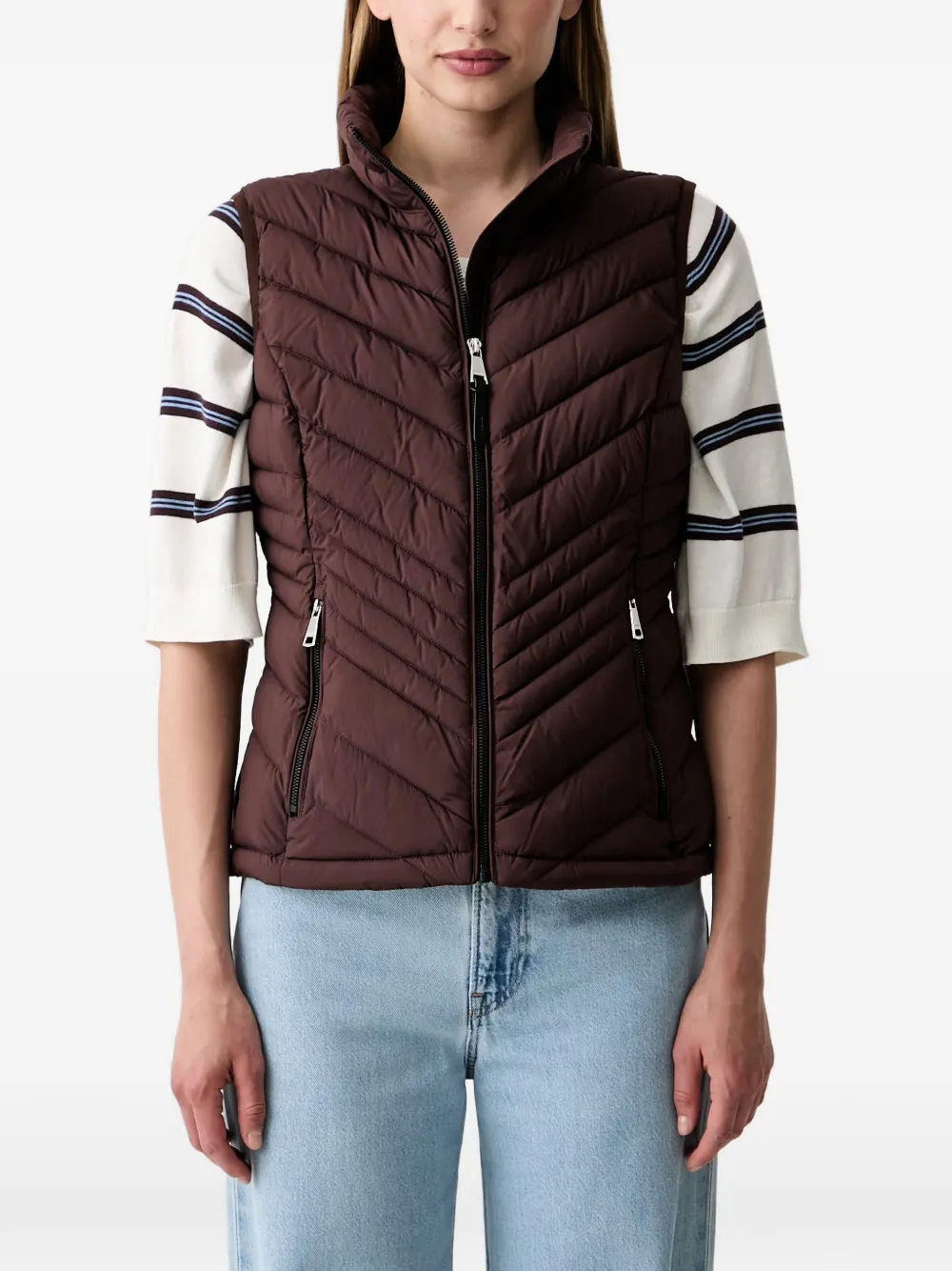 DKNY quilted gilet - Brown