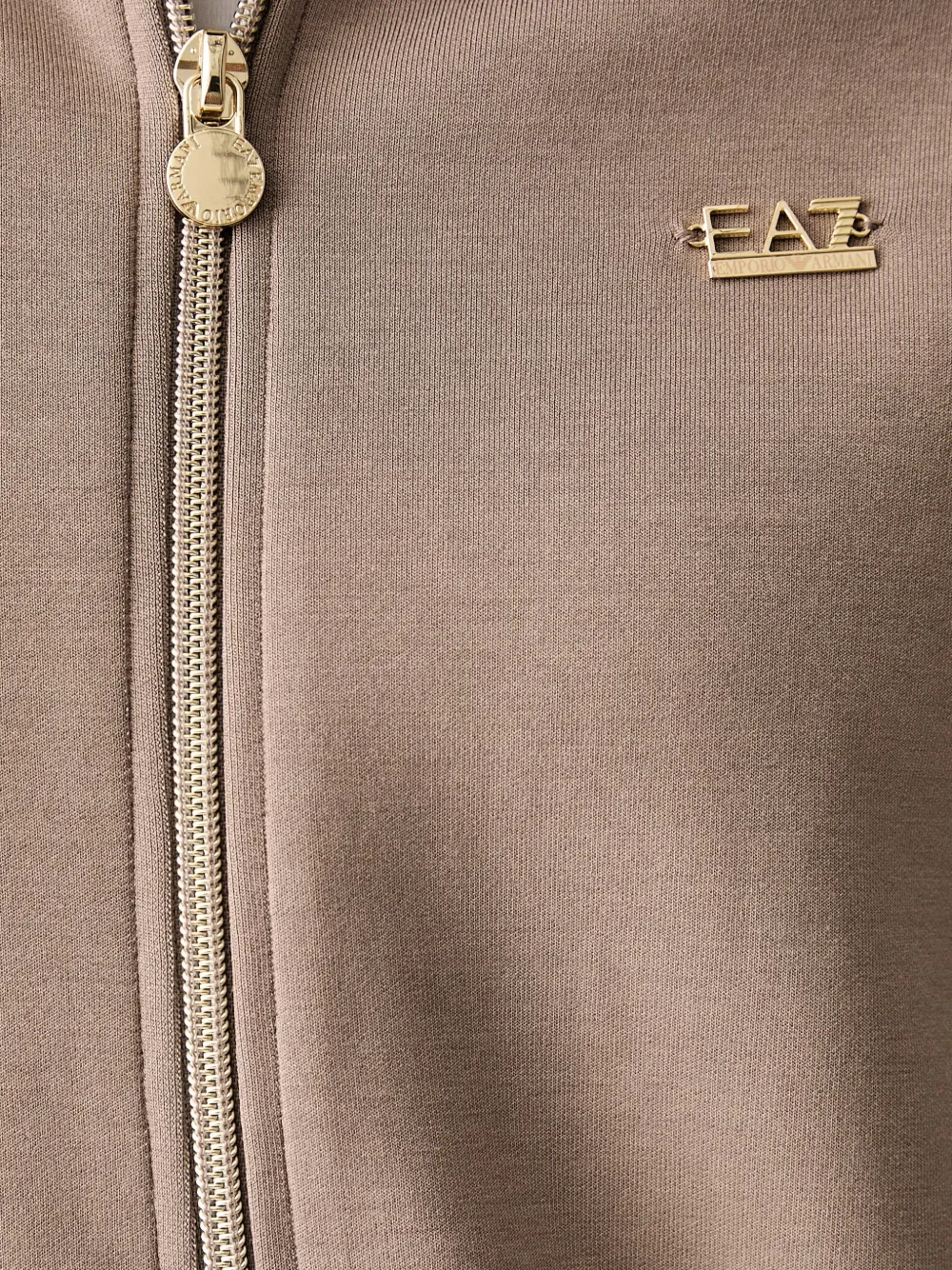 Ea7 Emporio Armani Trainingsjack met logoplakkaat Beige