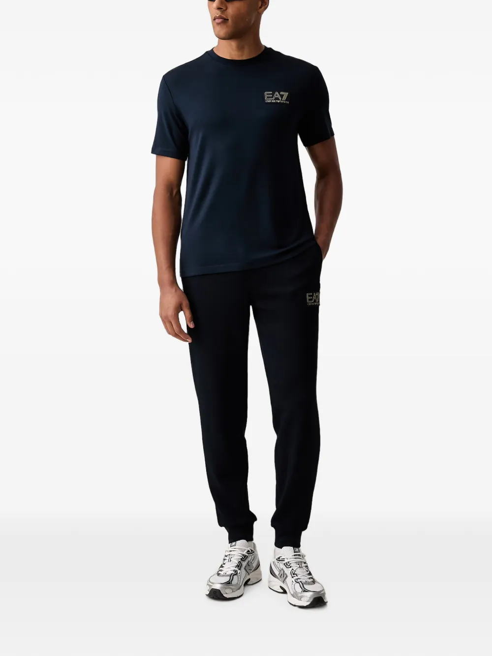 Ea7 Emporio Armani logo-patch track pants Zwart