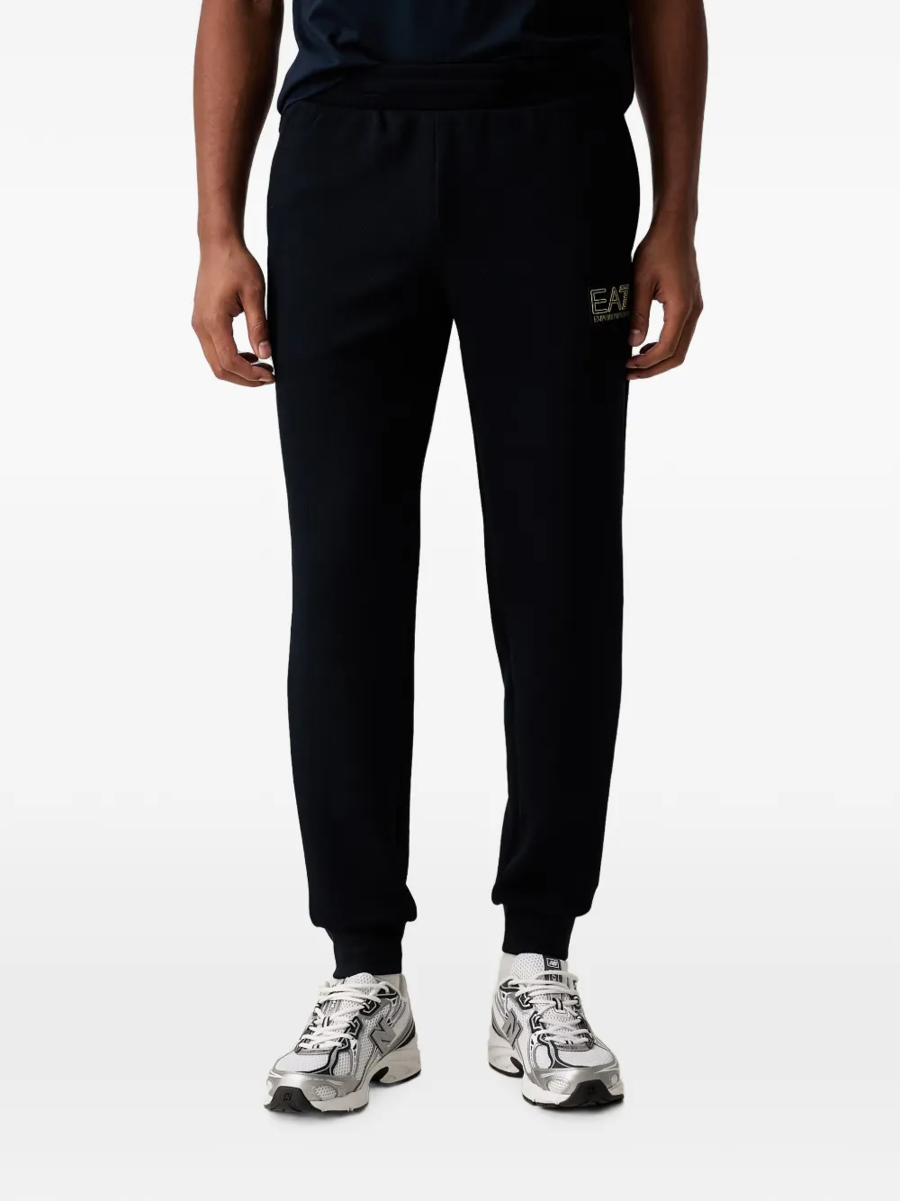 Ea7 Emporio Armani logo-patch track pants - Nero