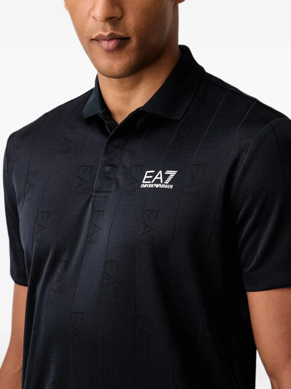 Ea7 Emporio Armani Golf Pro poloshirt met korte mouwen en logoprint Blauw