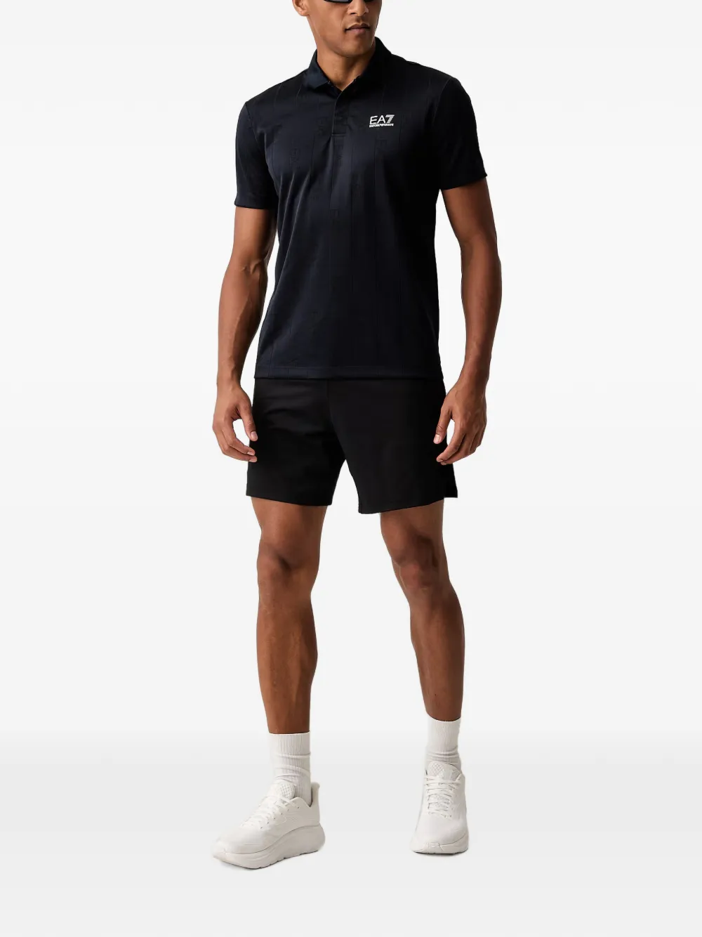 Ea7 Emporio Armani Golf Pro poloshirt met korte mouwen en logoprint Blauw
